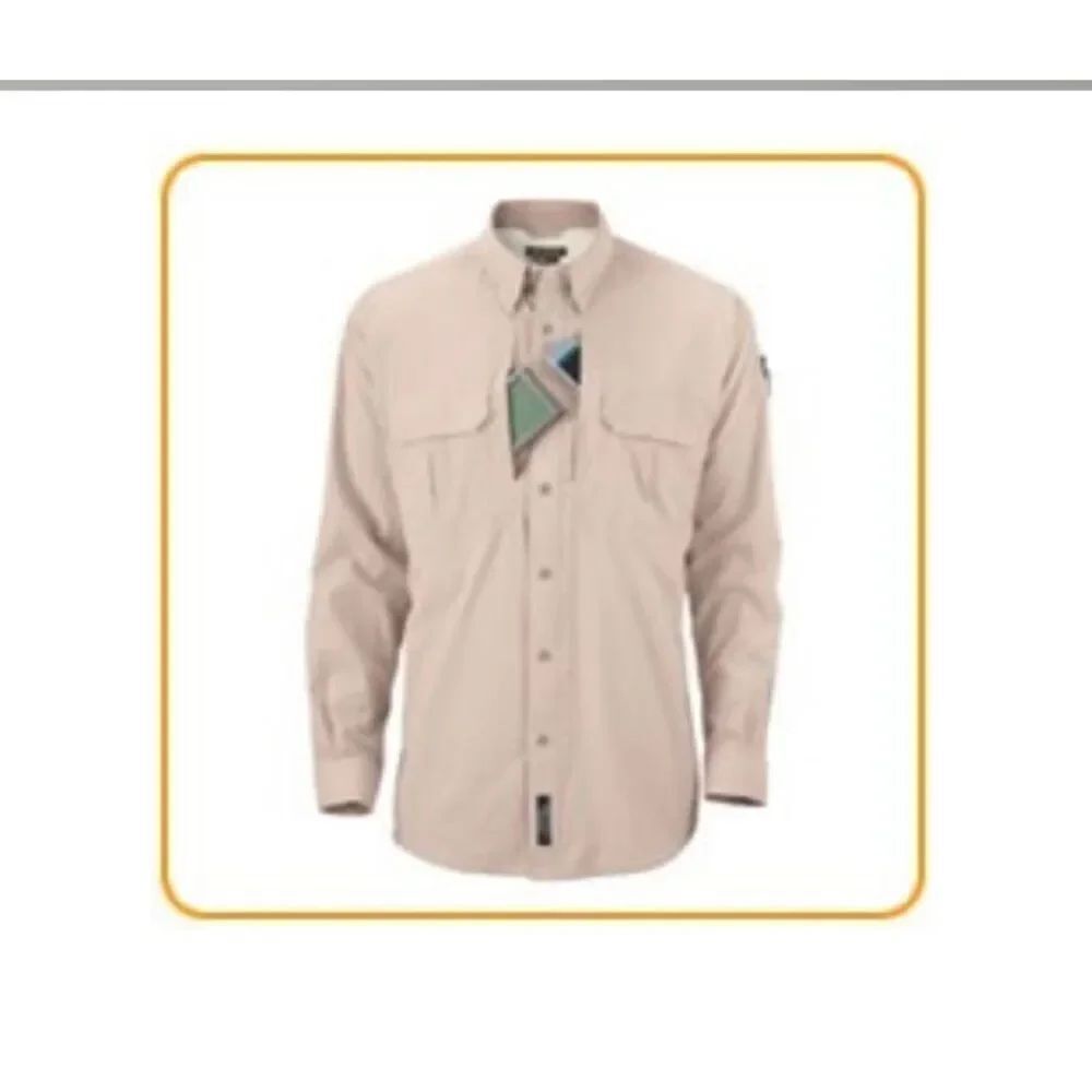 5.11 Tactical Tan Long Sleeve Nylon Ripstop Shirt sz L EUC